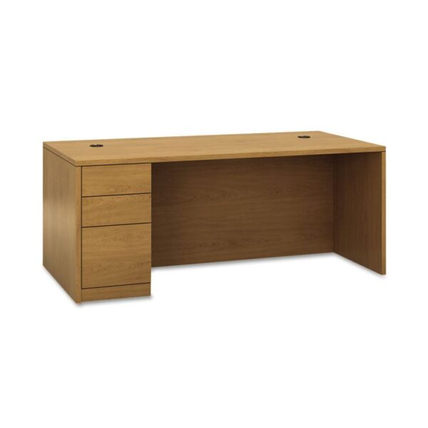 10500 Series “l” Workstation Left Pedestal Desk With Full-Height Pedestal, 72″ X 36″ X 29.5″, Harvest