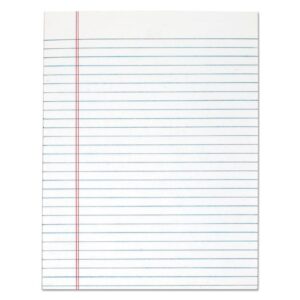 The Legal Pad” Glue Top Pads, Wide/legal Rule, 50 White 8.5 X 11 Sheets, 12/pack