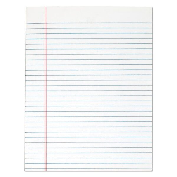 The Legal Pad” Glue Top Pads, Wide/legal Rule, 50 White 8.5 X 11 Sheets, 12/pack