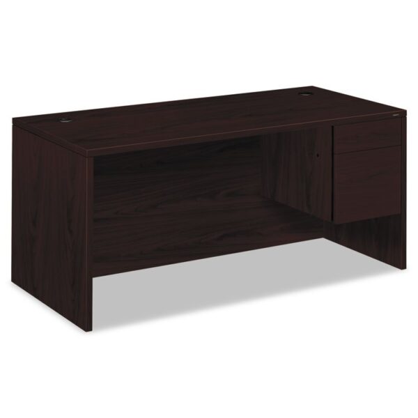 10500 Series “l” Workstation Right Pedestal Desk, 66″ X 30″ X 29.5″, Mahogany