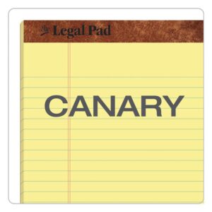 The Legal Pad” Ruled Perforated Pads, Wide/legal Rule, 50 Canary-Yellow 8.5 X 11 Sheets, 3/pack