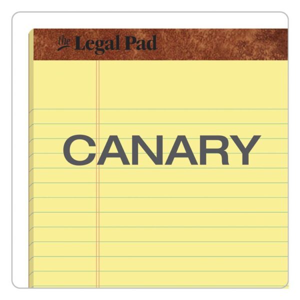 The Legal Pad” Ruled Perforated Pads, Wide/legal Rule, 50 Canary-Yellow 8.5 X 11 Sheets, 3/pack