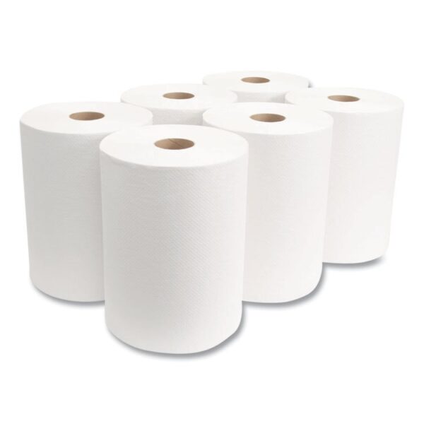 10 Inch Roll Towels, 1-Ply, 10″ X 800 Ft, White, 6 Rolls/carton - Image 3