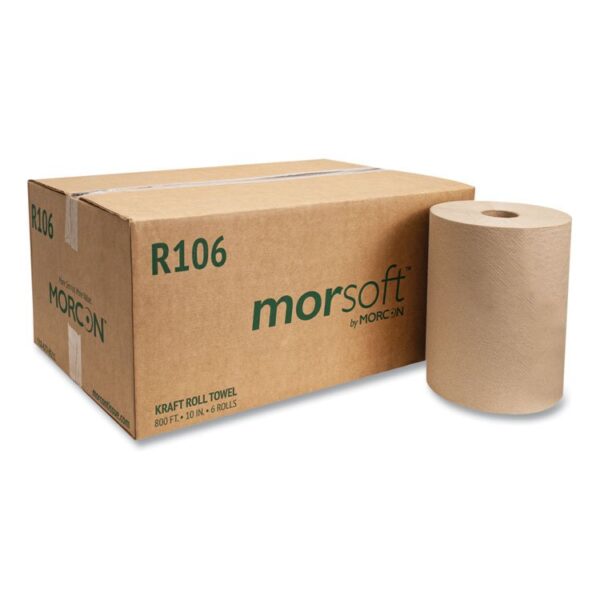 10 Inch Roll Towels, 1-Ply, 10″ X 800 Ft, Kraft, 6 Rolls/carton - Image 2