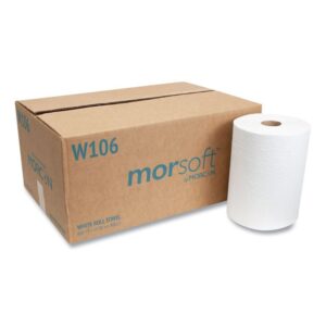10 Inch Roll Towels, 1-Ply, 10″ X 800 Ft, White, 6 Rolls/carton