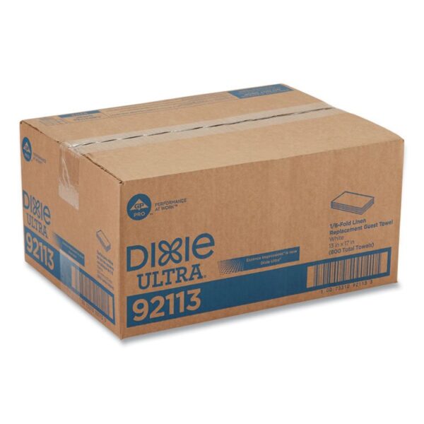 1/6-Fold Linen Replacement Towels, 13 X 17, White, 200/box, 4 Boxes/carton - Image 3