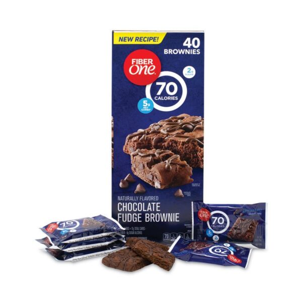 70 Calorie Chocolate Fudge Brownies, 0.89 oz, 40/Carton, Ships in 1-3 Business Days - Image 2