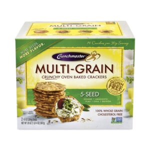 5-Seed Multi-Grain Crunchy Oven Baked Crackers, Whole Wheat, 10 Oz Bag, 2 Bags/box, Ships In 1-3 Business Days